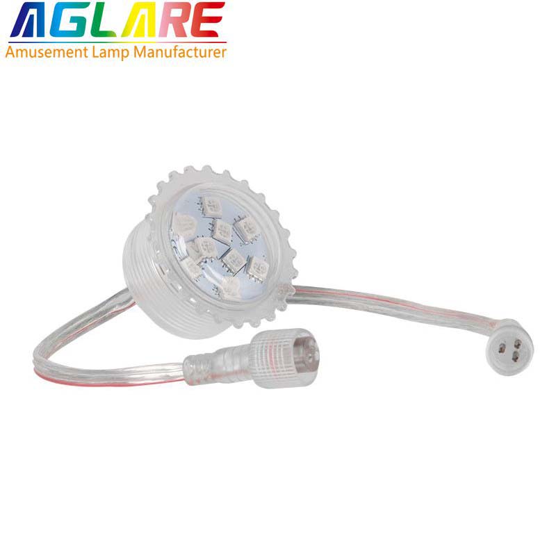 LED點光源燈全彩燈12伏24v防水  RGB led像素燈游樂園燈泡 LED 照明 